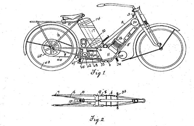 Мотоцикл Scott — патент (1908). 1908 · общественное достояние